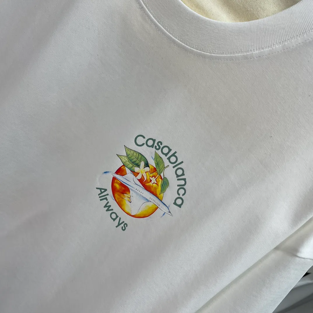 Casablanca Classic Series T ， ， 。 ， Classic ， In Stock ！ ：White Black Size：S M L XL XXL